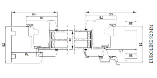 Euroline 92 Wood Window System - Image 3